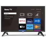 RCA Smart TV 24 Zoll (60 cm) WiFi Fernseher Roku TV HD Ready mit Triple Tuner, App Store, Prime Video, Netflix, YouTube, DAZN, Disney+, RK24HF1