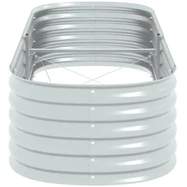 vidaXL Garten-Hochbeet verzinkter Stahl 240 x 80 x 44 cm Silber