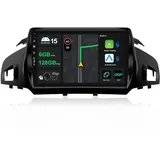 [6G+128G] IPS 9" Android 15 Autoradio Für Ford Kuga Escape C-max 2013-2017 mit navi Octa Core-[Eingebauter CarPlay/Android Auto/DSP/Mirror Link/GPS Navi/360 Camera/Bluetooth 5.0/WiFi/USB
