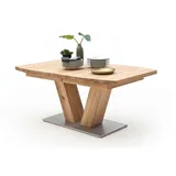 MCA Furniture Esstisch Säulentisch Managua Bootsform | Eiche Bianco massiv | 180 x100 cm