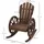 Outsunny Schaukelstuhl Holz 88 x 92 x 68 cm braun