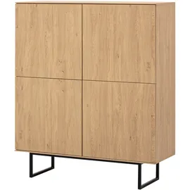 Home Affaire Highboard Lund 115 x 137 x 40 cm Beige / Braun