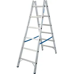 KRAUSE Sprossen-Doppelleiter »STABILO«, Anzahl Sprossen: 12, aus Aluminium - silberfarben