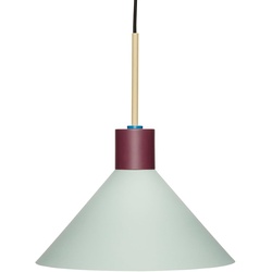 Hübsch Interior - Metall Pendelleuchte, minze / burgund