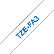 Brother TZe-FA3 1,2cm x 3m blau auf weiß