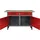 Ondis24 Werkbank Metall 240 cm rot/schwarz