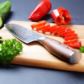 Gräwe Damaszener Santokumesser Hammerschlag-Klinge