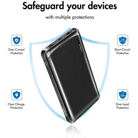 Logilink Powerbank 10000 mAh, 2x USB-A USB-C, schwarz