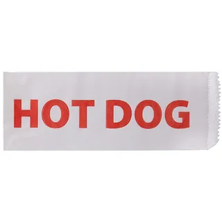 WISEFOOD 2000 Stück - Papier Hot-Dog-Beutel - weiß 9 x 21 cm