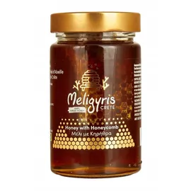 meligyris Griechischer Honig mit Honigwabe 450 g