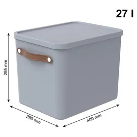 Rotho Maloja Aufbewahrungsbox 40,0 x 29,0 x 29,5 cm 2-tlg. blau