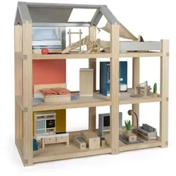 small foot® Puppenhaus Natur mit Möbeln
