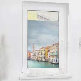 Lichtblick Fensterfolie Vendig 1 St., blickdicht, strukturiertKlebepunkte, selbstklebend, Sichtschutz, bunt