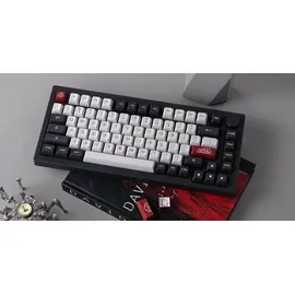 Akko 5075B Plus Dracula Castle RGB Gaming Tastatur ANSI 75% Layout 2.4G/Bluetooth/Type-C Linearer Schalter - Grau