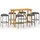 vidaXL Gartenbar Set 7-tlg. Grau