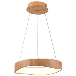 Pendelleuchte Hängeleuchte Deckenleuchte Holz Weiß LED Elegant H 140 cm