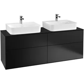 Villeroy & Boch Finion Waschtischunterschrank, 1600x603x501mm, Black Matt Lacquer
