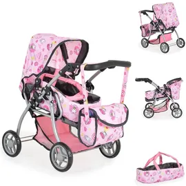 Moni Kitty Kombi Grau/Rosa