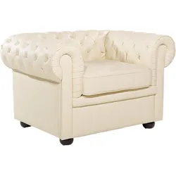 Sessel CHESTERFIELD Echtleder Beige