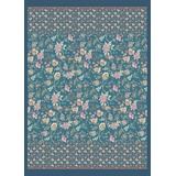 BASSETTI Vicenza Plaid aus 100% Baumwolle in der Farbe Türkis/Petrol B1, Maße: 155x220 cm - 9326041