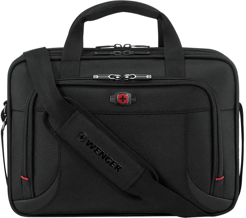 14 Zoll Laptop-Aktentasche, schwarz mit gepolstertem Fach, Tablet-Fach, Organize...