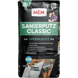 MEM Sanierputz 25 kg grau