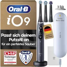 Oral-B iO Series 9 Plus Edition Black Onyx + Aufsteckbürsten 3 St. + Reiseetui weiß