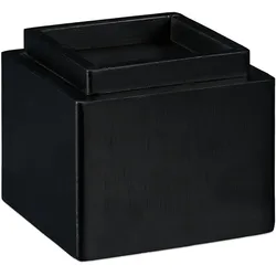 Relaxdays Möbelerhöher 4er Set, Erhöhung um 8,5 cm, für Tische, Stühle und andere Möbel, HxBxT 10x11,5x11,5 cm, schwarz