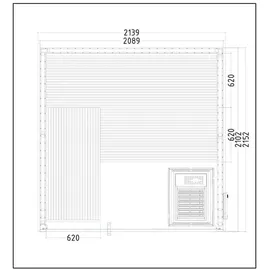 Harvia Panorama Small Elementsauna aus Fichte 214 x 160 x 201 cm