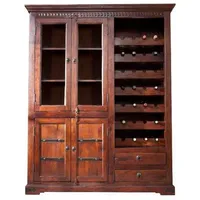 Massivmoebel24 Weinschrank 144 x 47 x 180 cm Braun