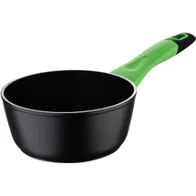 San Ignacio Vitoria - 33 cm Topf - Geschmiedetes Aluminium - Innenarmer Schwarzbeschichtung - Outdoor in Schwarz - Gesamtinduktion - schwarzer Mango mit Grün - leicht zu waschen