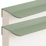 JIALUO0318 Versteckter Griffe Aluminiumlegierung Türgriff Möbelgriffe Unsichtbare Knöpfe Schrankgriffe Schubladengriff Küchengriffe 2 Stück (Grün,Length 80mm)