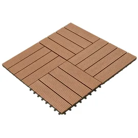 vidaXL 22 Stk. Terrassenfliesen 30 x 30 cm 2 qm WPC Braun