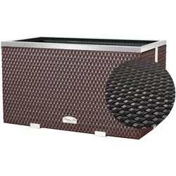 Polyrattan Pflanzgefäß mit Aluminiumrahmen