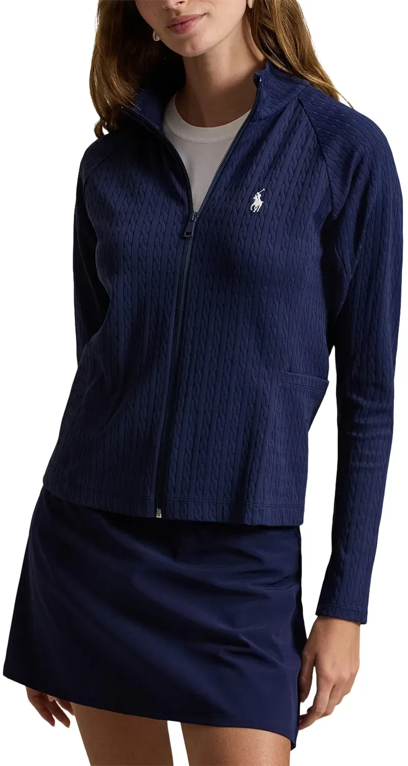 RALPH LAUREN Layer Knit-Full Zip, navy