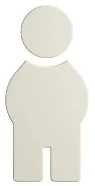 Hewi 801 Symbol Mann 801.91B01099 71,5x150x3mm, selbstklebend, matt, reinweiß