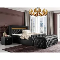 Fun Möbel Boxspringbett Schlafzimmerbett SEVRA Nr.4 180x200cm in Elisa