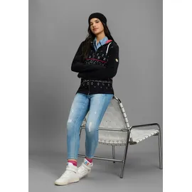 KangaROOS Fleecejacke in Schwarz-pink | Gr.: 52/54,