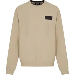 EA7 Unisex. 7X000078_AF14570 Beiges Sweatshirt mit besonderer Passform (M), Lässig, Sportlich, Baumwolle, Multisport