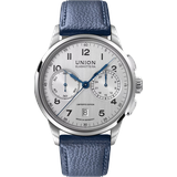 Union Glashütte 1893 Johannes Dürrstein Edition Chronograph Jubiläumsedition 130 Jahre Limited Edition 2023" D007.459.16.032.09" - silber,blau - 42mm