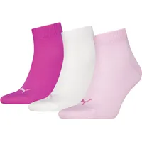 Puma Socken Quarter Plain 3P 3 Paar Rosa 39-42