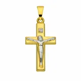 Kettenanhänger ADELIA ́S "Kreuzanhänger 333 Gold ( 8K )", silber, Schmuckanhänger, Damen, Gold, Kettenanhänger, Goldanhänger Kreuz