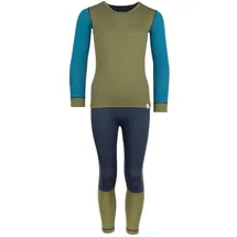 TROLLKIDS Merino Ii Funktionsunterwäsche-set - Pine Green / Dark Marine Blue - 140 cm