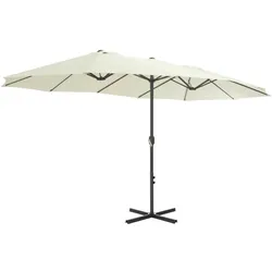 vidaXL Sonnenschirm mit Aluminium-Mast 460 x 270 cm Sand