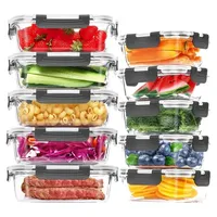 luxuskollektion Glas-Frischhaltedosen Set 10-teilig luftdicht