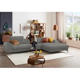 W.Schillig Eckcouch Polyester 3-Sitzer Grau