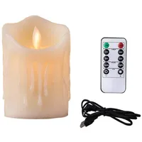 Bello Luna Wiederaufladbare Kerze, 3,9 Zoll, mit Fernbedienung, LED-Teelichthalter, ohne Flamme, für Hochzeit