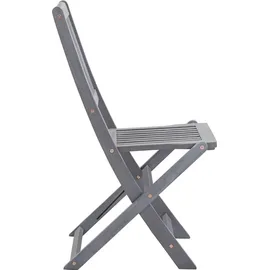 vidaXL Gartenstuhl klappbar 48 x 57 x 91 cm grau 2 St.
