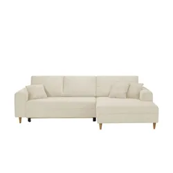 Ecksofa  Benedita , beige , Maße (cm): B: 275 H: 91 T: 173