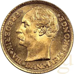 10 Kronen Goldmünze Dänemark Frederik VIII.